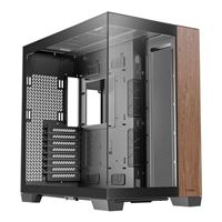Antec C8 Wood Tempered Glass eATX Full Tower Computer Case - Black
